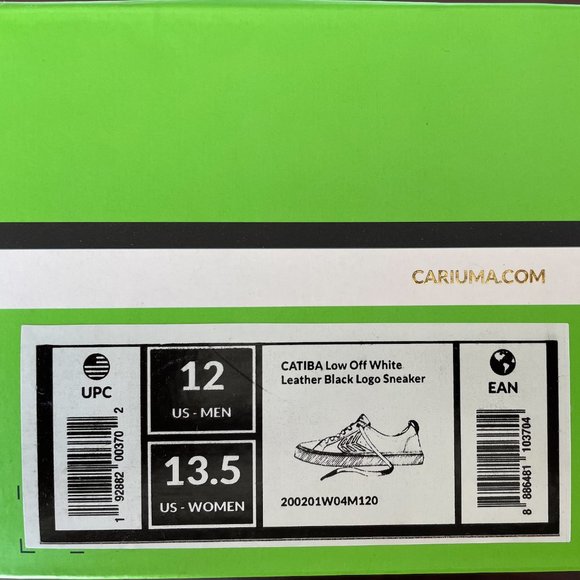 Cariuma Catiba Low Off White Leather Black Logo (Men\'s 12 or Women\'s 13.5) main image 4